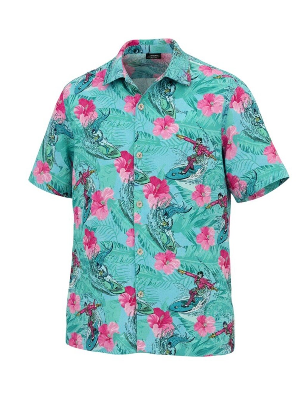 DC Comics Batman Classic TV Series Hawaiian Shirt Mens M Joker Surfing Tropical